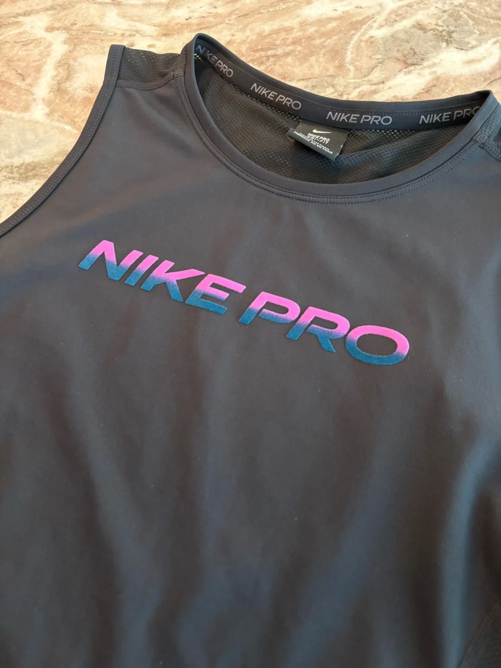 Nike Pro Crop Tank Top Back Mesh Back Dri-Fit Womens Medium Training Shirt